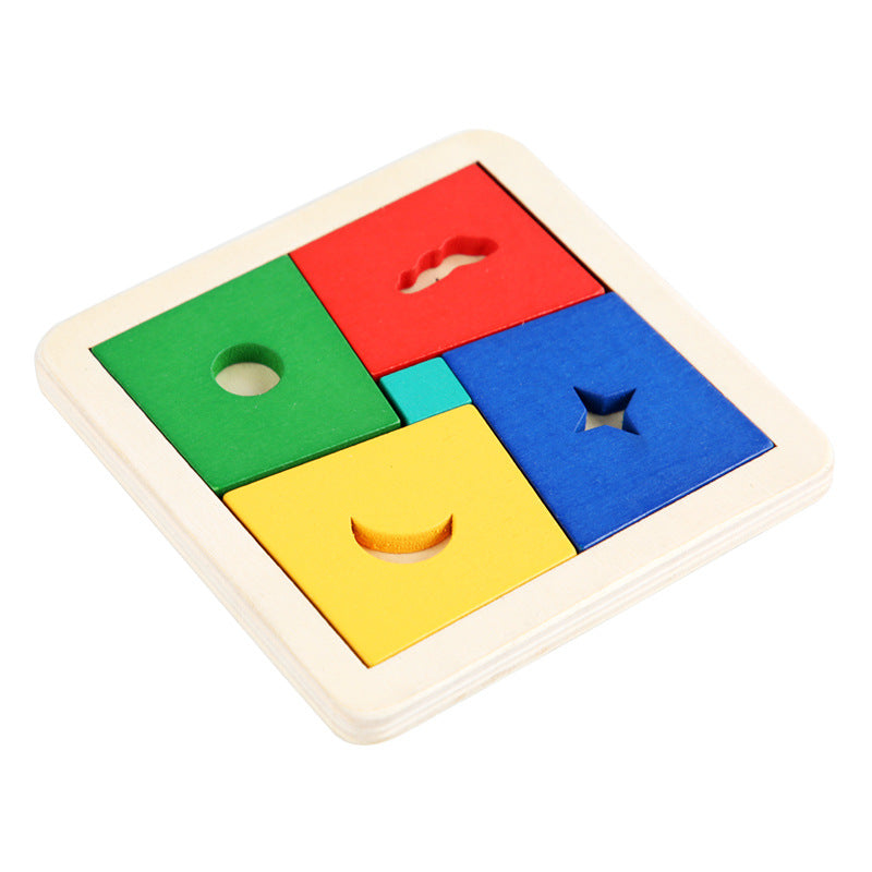 Wooden Hexagon Puzzle Geometry Logic IQ Game Gift for All Ages Challenge