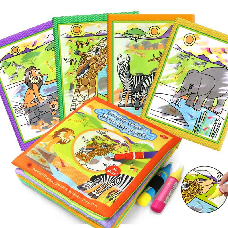 8 Styles Magic Water Drawing Book Coloring Doodle & Magic Pen Drawing Toys Montessori Toys Early Education Toys for Kids