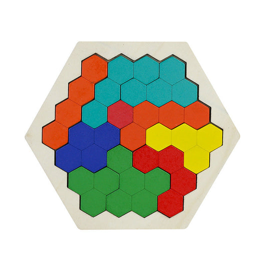 Wooden Brain Teaser Toy Tangram Jigsaw Intelligence Educational Gift for Kids Adults