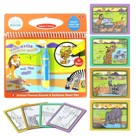 8 Styles Magic Water Drawing Book Coloring Doodle & Magic Pen Drawing Toys Montessori Toys Early Education Toys for Kids